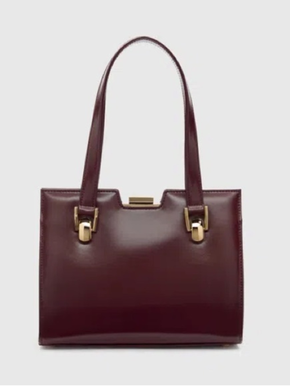 Reformation Nara Shoulder Bag in Burgundy